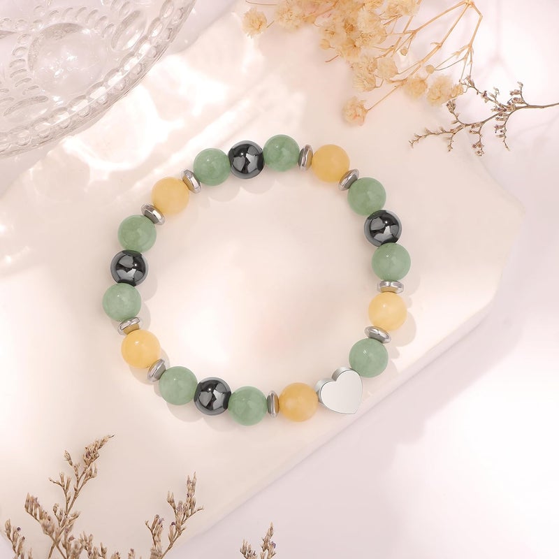 Yiyang 13th 16th 18th 21st 25th 30th 35th 40th 45th 50th 60th 65th 70th 75th 80th Birthday Gifts for Women, Natural Stone Bracelet Birthday Gifts for Women Mom Daughter Grandma Sister Coworker - Image 4